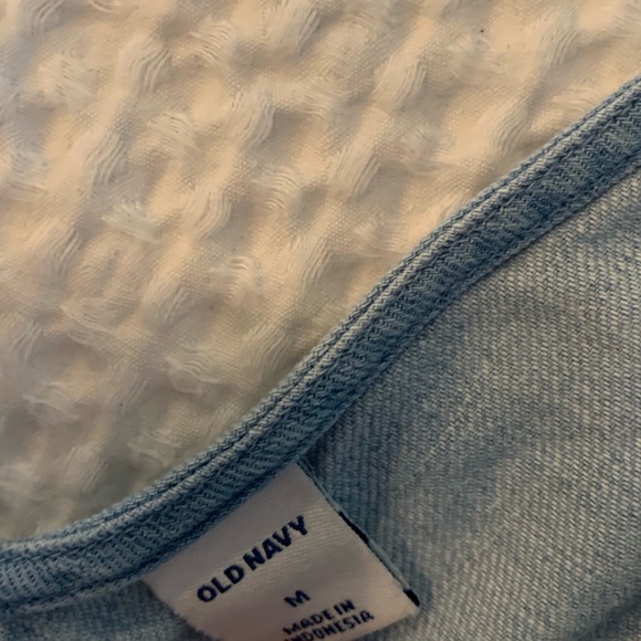 Old Navy Sleeveless V Neck Utility Denim Jumpsuit - Picture 2 of 4